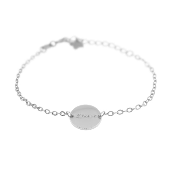 Platelet Bracelet With Engraving.  silver